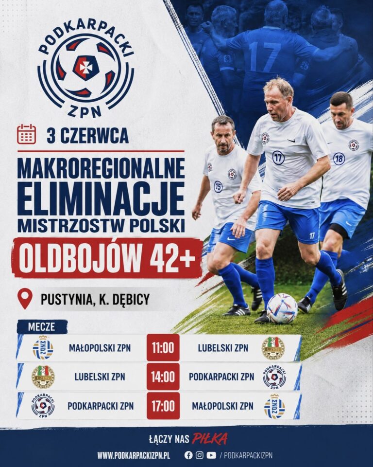 Eliminacje Mistrzostw Polski Oldbojów 42+. Gramy u siebie!